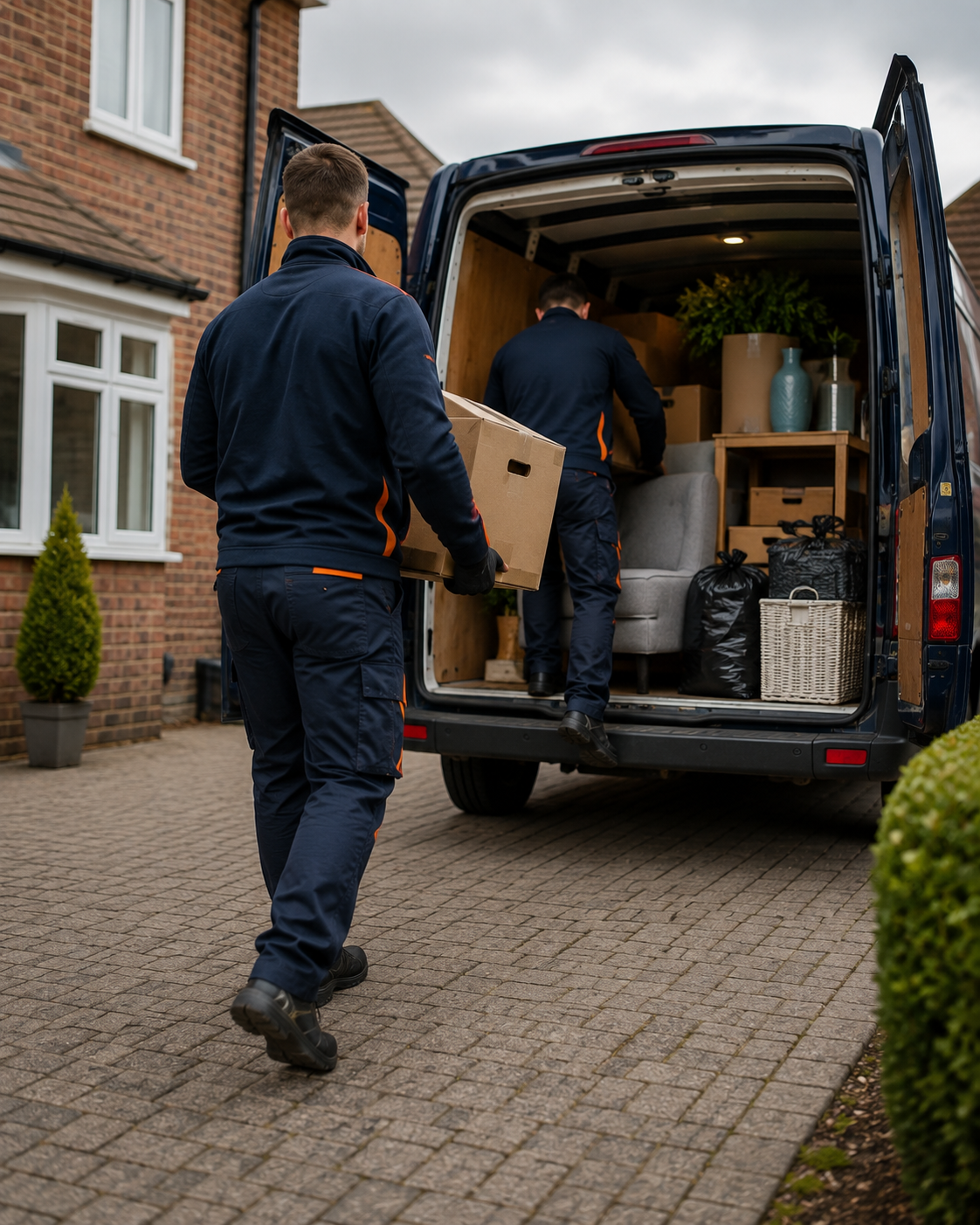 Changing Keys team loading collected waste for removal