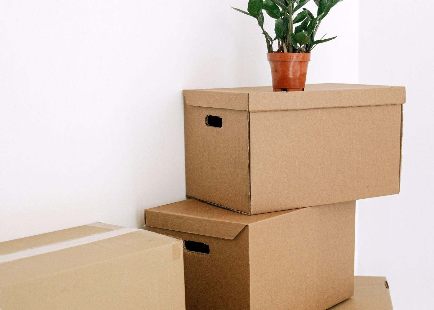 Packed boxes ready for a small move